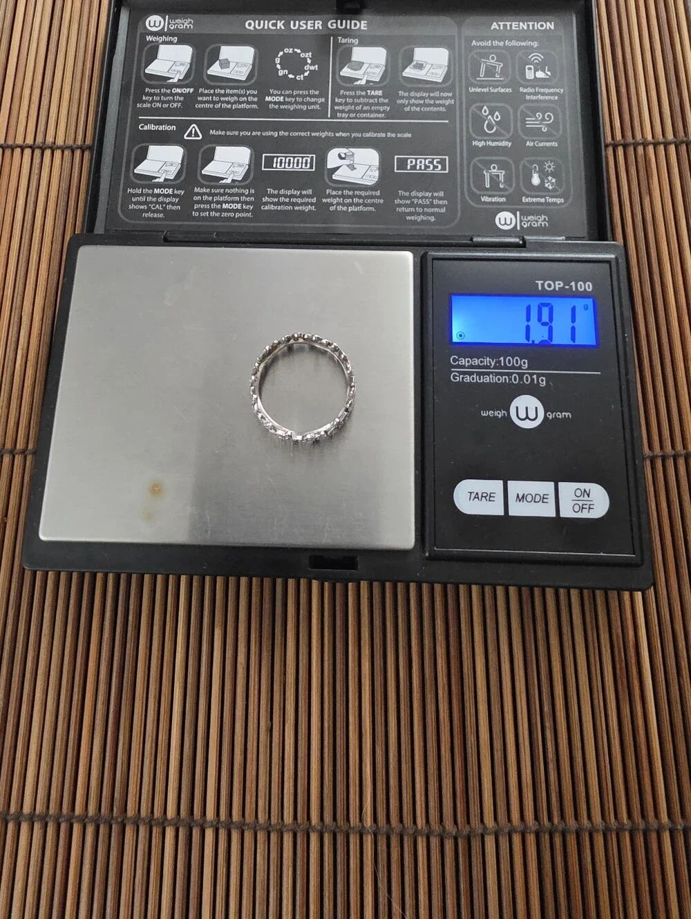 925 Silver Pandora CZ Ring (Vintage)